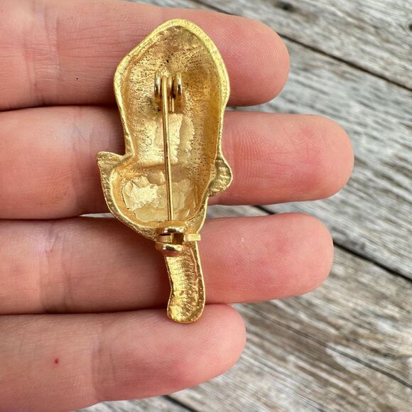 Vintage Jewelry Cat Brooch Kitten Pin - Picture 2 of 3